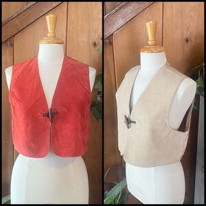 Pair of Vintage Jordache Suede Vests